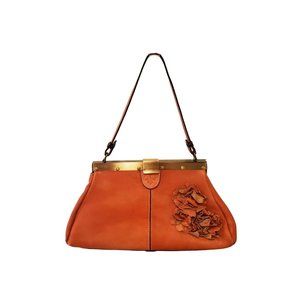 Rare Patricia Nash Pink Leather Ferraro Handbag Pink Leather Flowers Purse Clasp